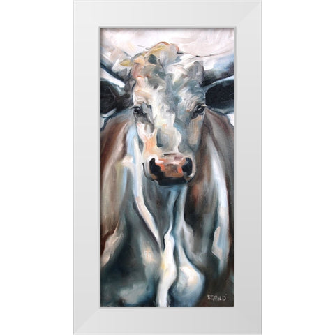 Lil Blue White Modern Wood Framed Art Print by Gould, Renee