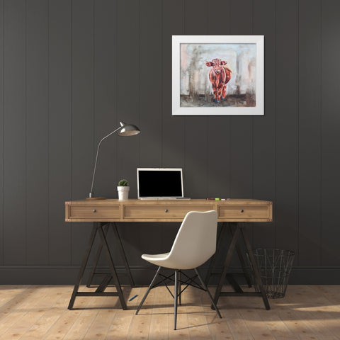 Little Red White Modern Wood Framed Art Print by Gould, Renee