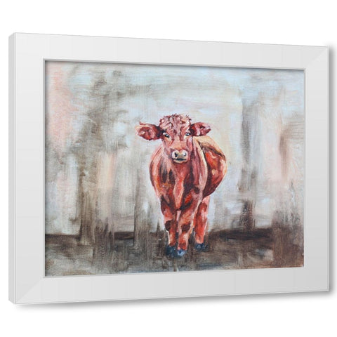 Little Red White Modern Wood Framed Art Print by Gould, Renee