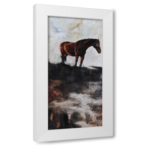 Savouring Solitude White Modern Wood Framed Art Print by Gould, Renee
