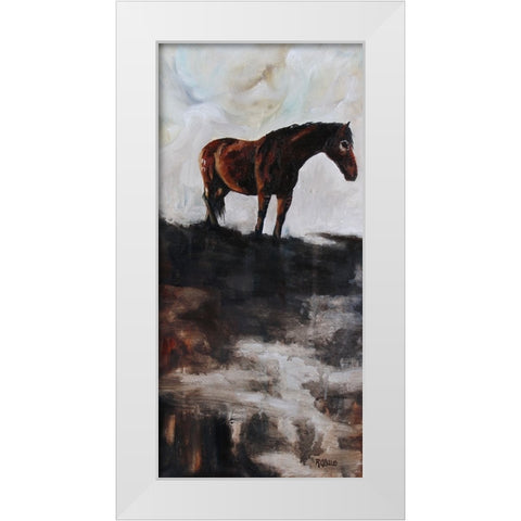 Savouring Solitude White Modern Wood Framed Art Print by Gould, Renee