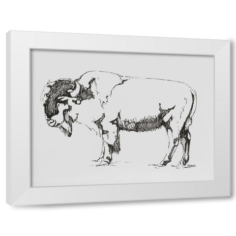 Standing Guard White Modern Wood Framed Art Print by Gould, Renee