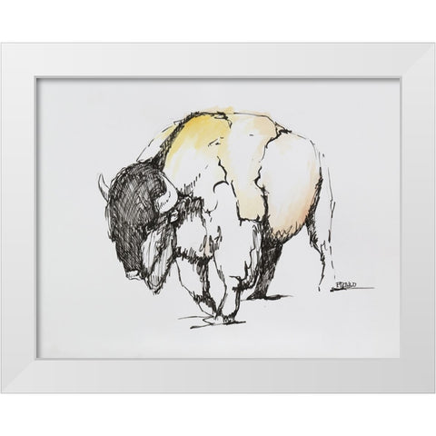 Struttin White Modern Wood Framed Art Print by Gould, Renee