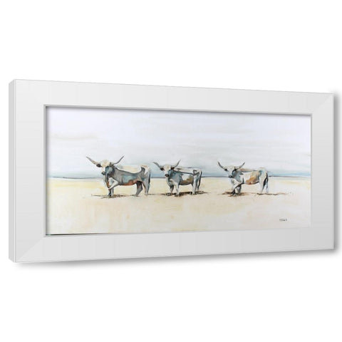 Three Ladies in White White Modern Wood Framed Art Print by Gould, Renee