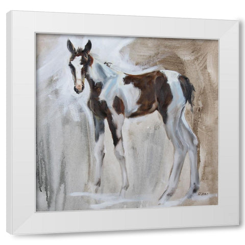 Tiggs White Modern Wood Framed Art Print by Gould, Renee