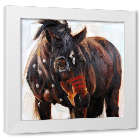 Wavering White Modern Wood Framed Art Print by Gould, Renee