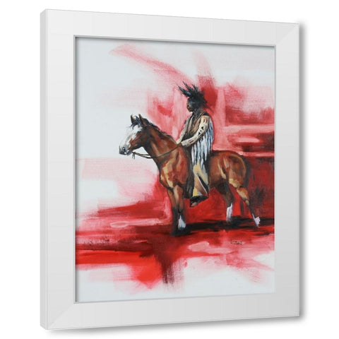 Where the Red Sun Sinks White Modern Wood Framed Art Print by Gould, Renee