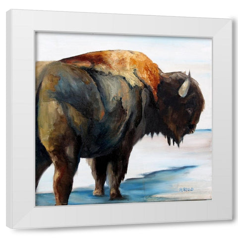 Winters Shadow White Modern Wood Framed Art Print by Gould, Renee