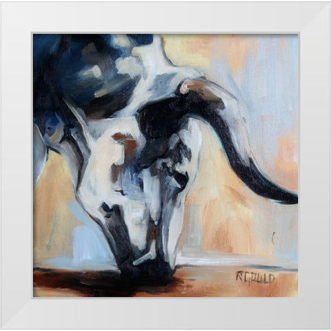 Grazing White Modern Wood Framed Art Print by Gould, Renee