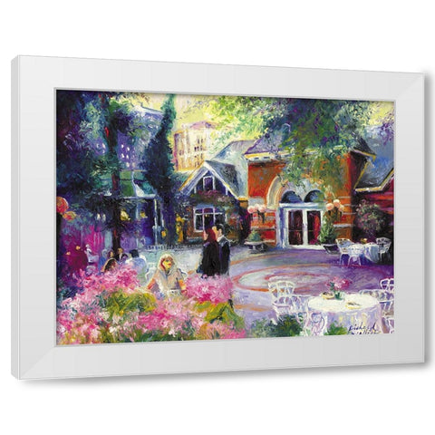 Tavern On The Green White Modern Wood Framed Art Print by Wallich, Richard