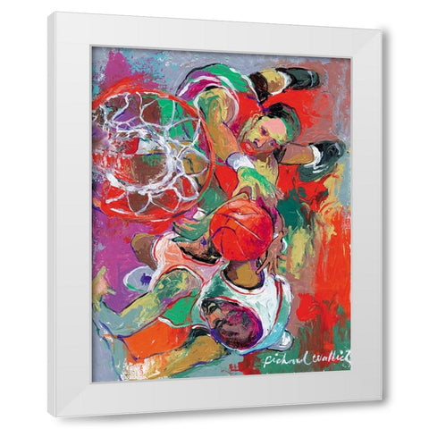 Basketball White Modern Wood Framed Art Print by Wallich, Richard