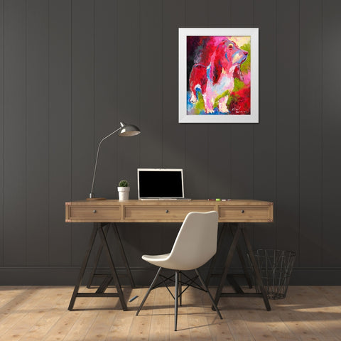 Red Head White Modern Wood Framed Art Print by Wallich, Richard