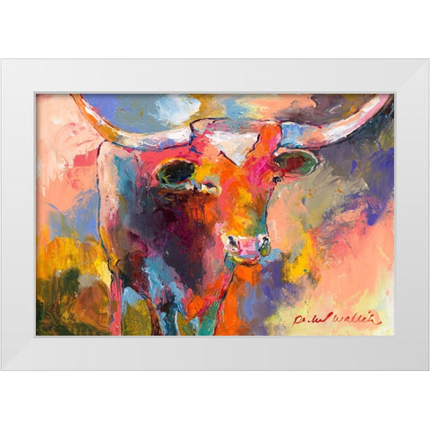 Steer White Modern Wood Framed Art Print by Wallich, Richard