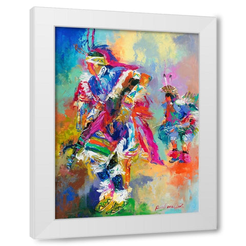 Pow Wow White Modern Wood Framed Art Print by Wallich, Richard