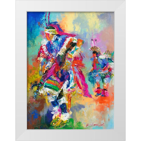 Pow Wow White Modern Wood Framed Art Print by Wallich, Richard