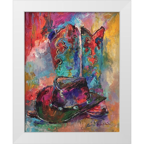 Art Boots White Modern Wood Framed Art Print by Wallich, Richard