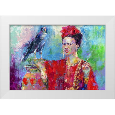 Frida Bird 1 White Modern Wood Framed Art Print by Wallich, Richard