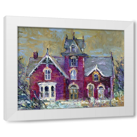 Purple House White Modern Wood Framed Art Print by Wallich, Richard