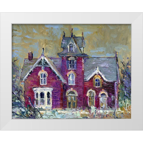 Purple House White Modern Wood Framed Art Print by Wallich, Richard