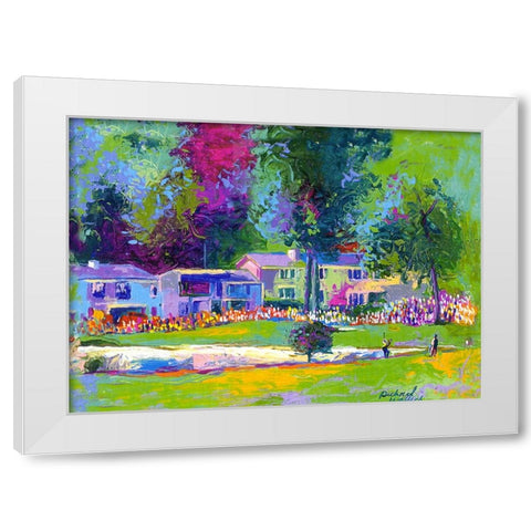 Golf Hole 1 White Modern Wood Framed Art Print by Wallich, Richard