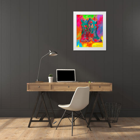 Boots White Modern Wood Framed Art Print by Wallich, Richard