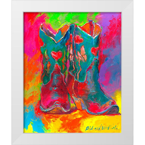 Boots White Modern Wood Framed Art Print by Wallich, Richard