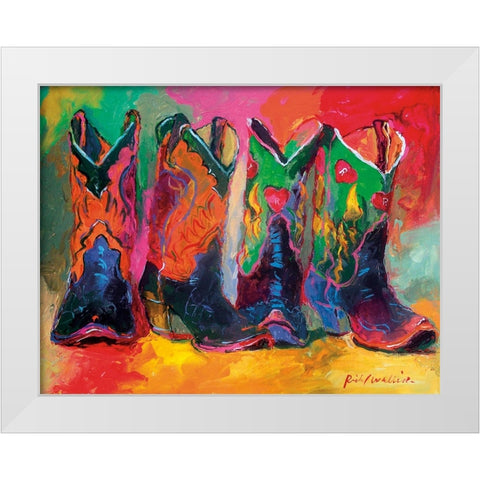 Boots 1 White Modern Wood Framed Art Print by Wallich, Richard