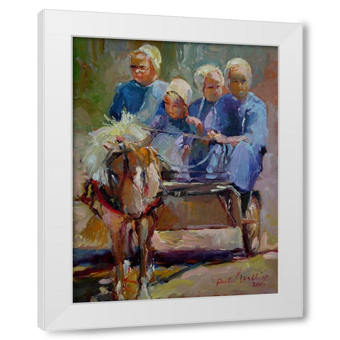 Amish White Modern Wood Framed Art Print by Wallich, Richard