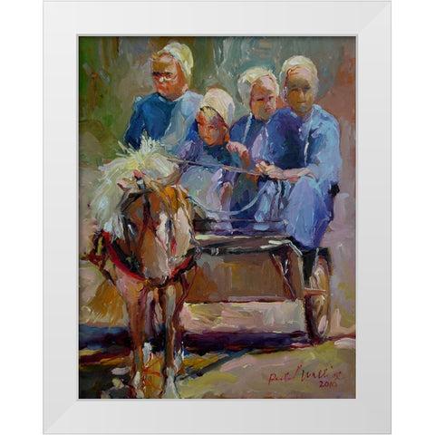 Amish White Modern Wood Framed Art Print by Wallich, Richard