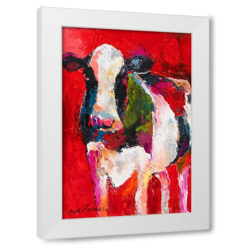 Cow White Modern Wood Framed Art Print by Wallich, Richard