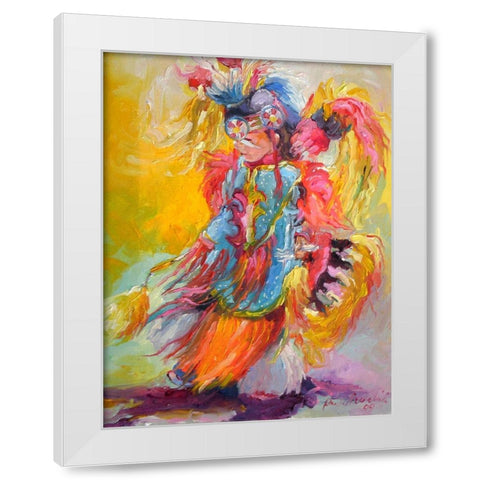 Young Dancer White Modern Wood Framed Art Print by Wallich, Richard