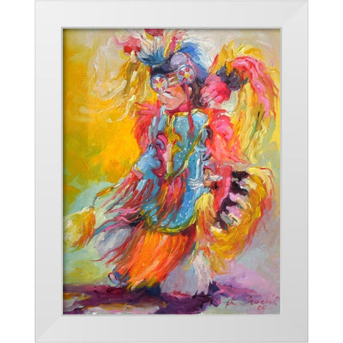 Young Dancer White Modern Wood Framed Art Print by Wallich, Richard