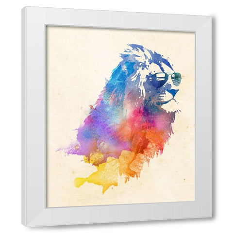 Sunny Leo White Modern Wood Framed Art Print by Farkas, Robert