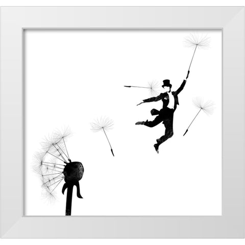 Aurevoir White Modern Wood Framed Art Print by Farkas, Robert