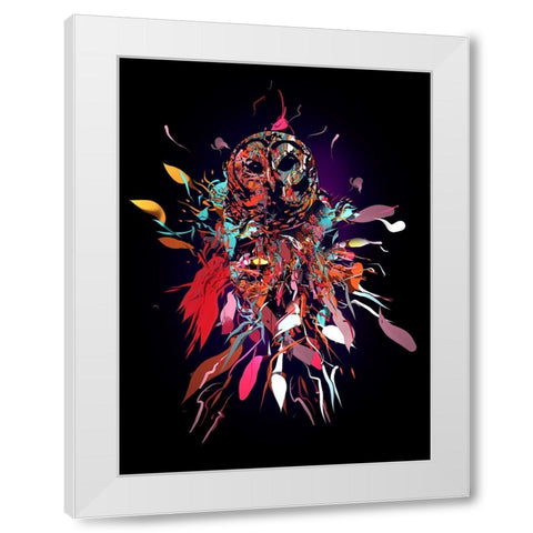 Bagoly White Modern Wood Framed Art Print by Farkas, Robert