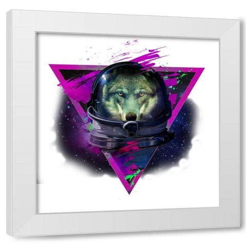 Lonely Astronaut 3 White Modern Wood Framed Art Print by Farkas, Robert