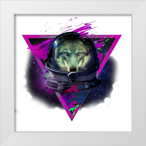 Lonely Astronaut 3 White Modern Wood Framed Art Print by Farkas, Robert