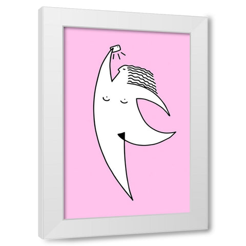 Chubby Selfie 1 White Modern Wood Framed Art Print by Farkas, Robert