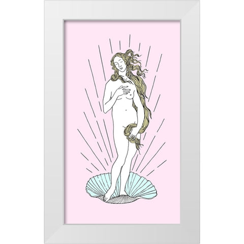 Venus White Modern Wood Framed Art Print by Farkas, Robert