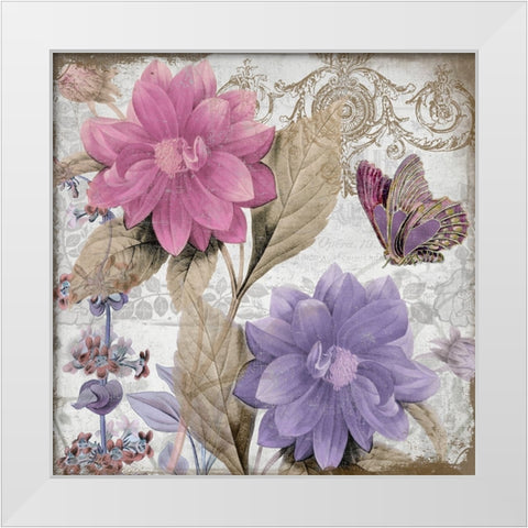 Victorian Romance I White Modern Wood Framed Art Print by Sasha