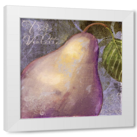 Violette I White Modern Wood Framed Art Print by Sasha