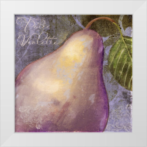 Violette I White Modern Wood Framed Art Print by Sasha