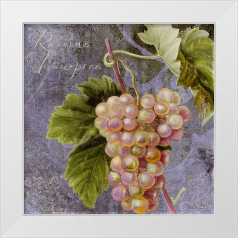 Violette II White Modern Wood Framed Art Print by Sasha