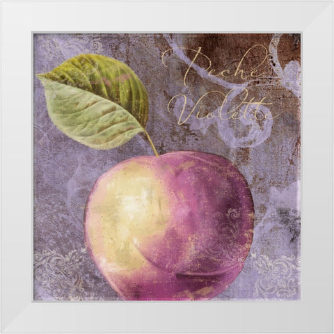 Violette III White Modern Wood Framed Art Print by Sasha