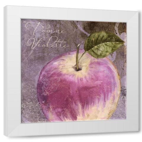 Violette IV White Modern Wood Framed Art Print by Sasha