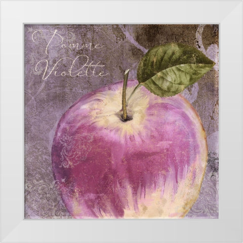 Violette IV White Modern Wood Framed Art Print by Sasha