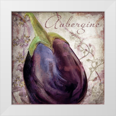 Legumes Francais I White Modern Wood Framed Art Print by Sasha