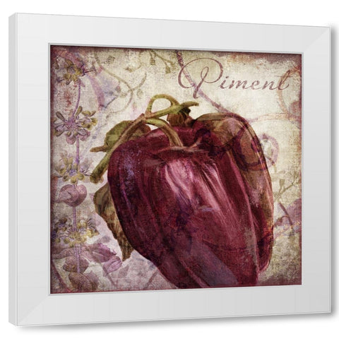 Legumes Francais III White Modern Wood Framed Art Print by Sasha