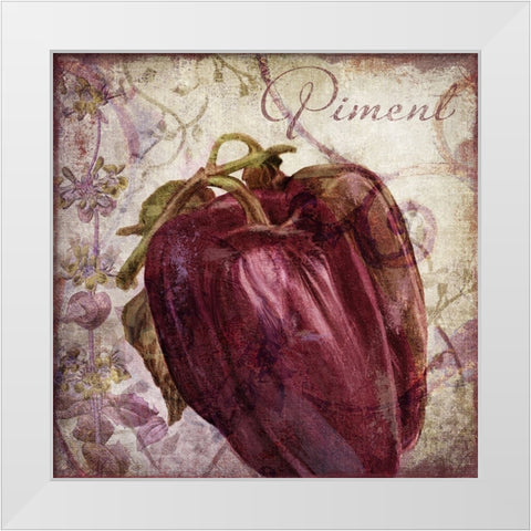 Legumes Francais III White Modern Wood Framed Art Print by Sasha