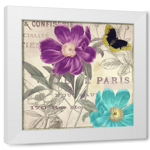 Petals of Paris II White Modern Wood Framed Art Print by Sasha